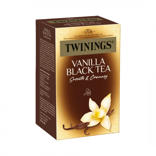 Twinings Vanilla, Schwarztee, 6 x 20 Teebeutel im Kuvert, 240g (6x40g)