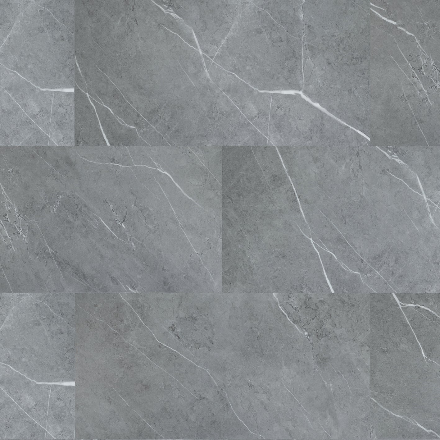 Aqua Click Tiles XL - Hawick XL - grau - Wasserdichte Wandpaneele und Bodenpaneele für Badezimmer -  5 Paneele (2,26m²)
