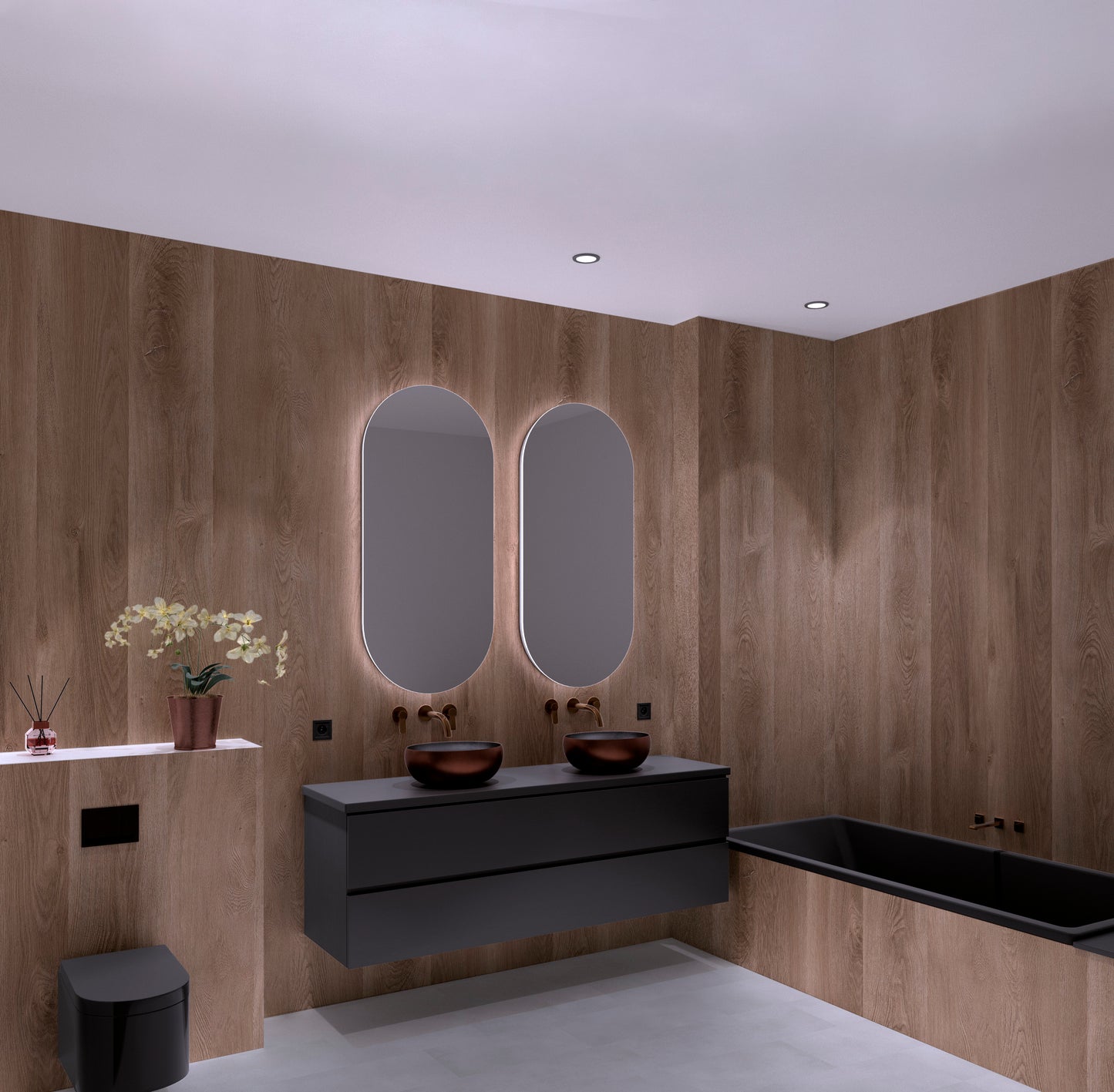 Aqua-Step- ALL IN ONE -  Newcastle - Wasserdichte Wandpaneele und Bodenpaneele für Badezimmer - 6 Paneele (2,34m²)