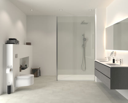 Aqua-Step- ALL IN ONE - Weiß - Wasserdichte Wandpaneele und Bodenpaneele für Badezimmer -  6 Paneele (2,34m²)