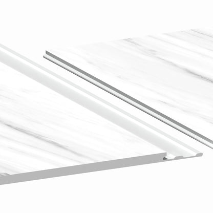 Aqua-Step- ALL IN ONE - Wasserdichte Wandpaneele und Bodenpaneele für Badezimmer - Marmo Carraba - 6 Paneele (2,34m²)