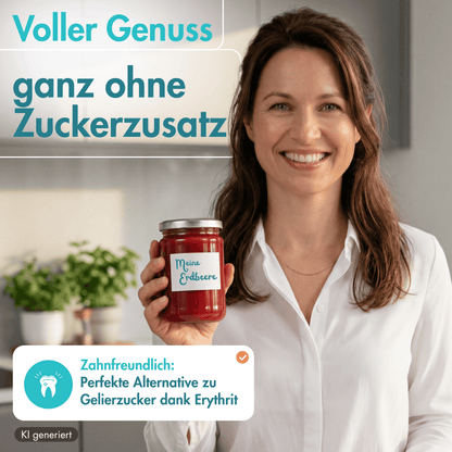 Gelierhilfe 4:1 mit Erythrit – Nur 10 kcal | Alternative zu Gelierzucker für Keto & Diabetiker | Vegan & zahnfreundlich | 330g