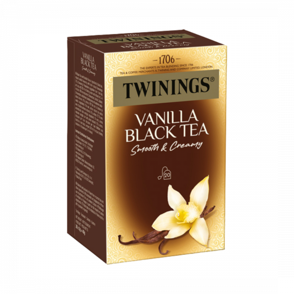 Twinings Vanilla, Schwarztee, 12 x 20 Teebeutel im Kuvert, 480g (12 x 40g)